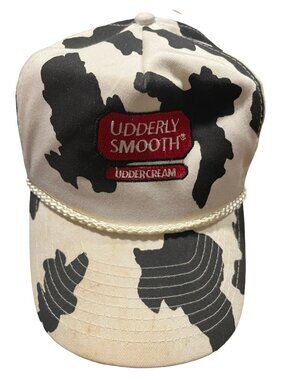 Udderly Smooth Cow Print Snapback Hat Graphic Cap